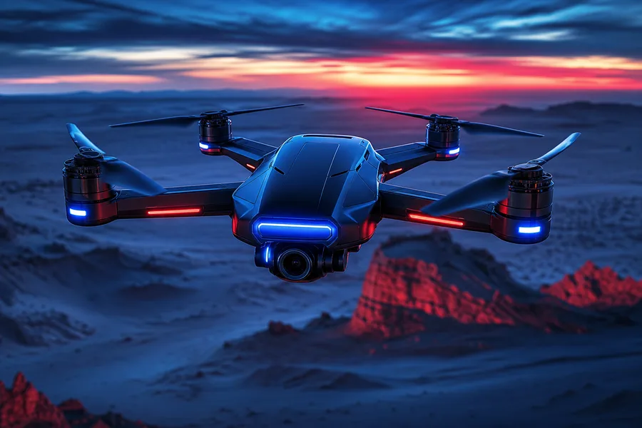 Quadcopter Flying Over Desert Drone Wallpaper 5 4K 3