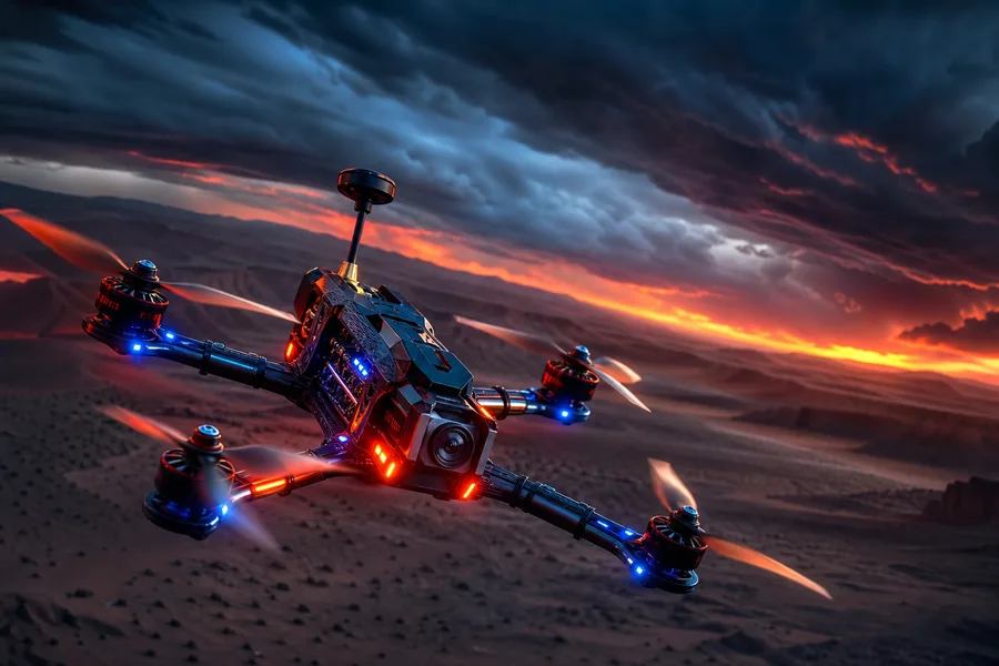 Quadcopter Flying Over Desert Drone Wallpaper 5 4K 5