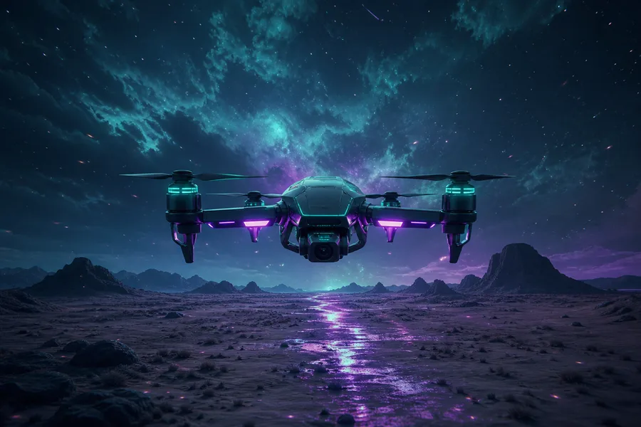 Quadcopter Flying Over Desert Drone Wallpaper 5 4K 7