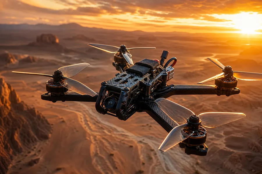 Quadcopter Flying Over Desert Drone Wallpaper 5 4K 8