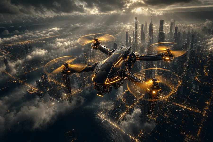 Racing Drone Neon City Drone Wallpaper  2 4K