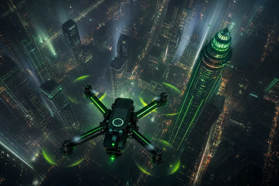 Racing Drone Neon City Drone Wallpaper 2 4K 7