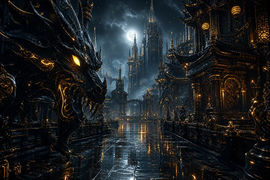 Rainy Neon Alley With Reflections Fantasy Wallpaper 4 4K 6