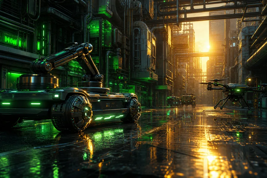 Rainy Neon Alley With Reflections Hamster-Robotics Wallpaper 4 4K 5