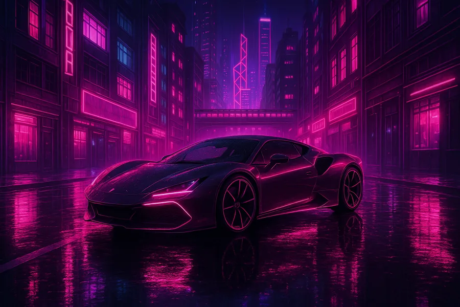 Red Ferrari In Rainy City Cars Wallpaper 18 4K