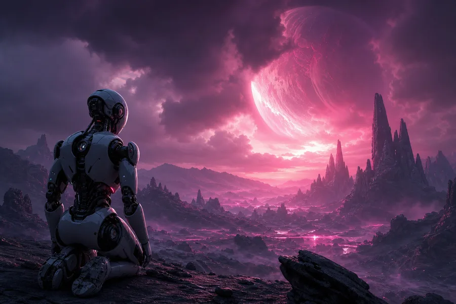 Robot Explorer On Alien Planet Robots Wallpaper 6 4K 11