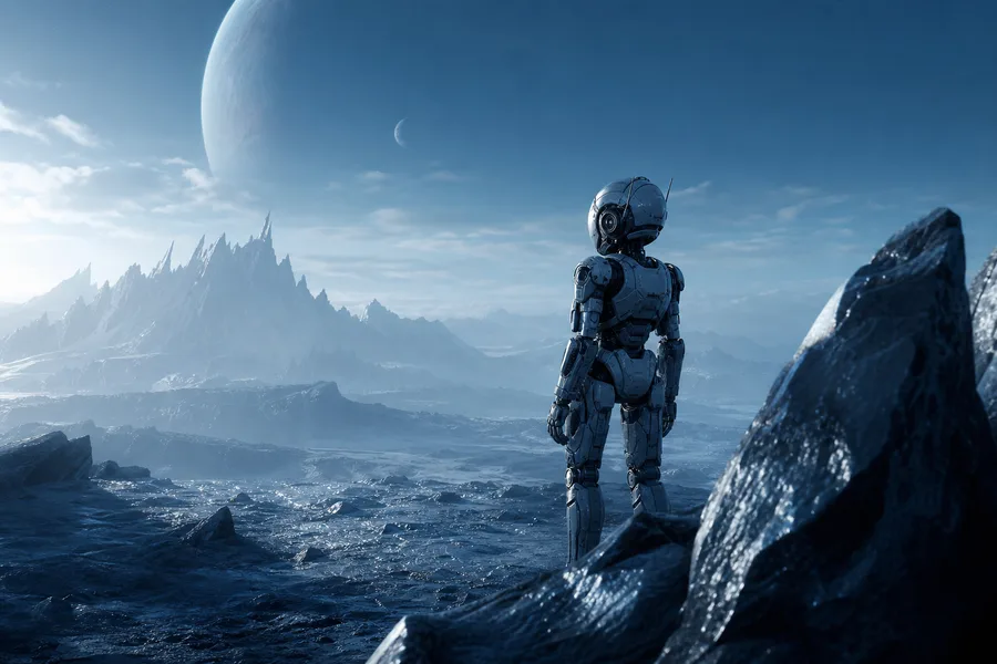 Robot Explorer On Alien Planet Robots Wallpaper 6 4K 6