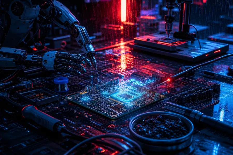 Robotics Workbench With Soldering Tools Electronics Wallpaper 4 4K 14