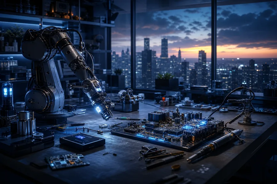 Robotics Workbench With Soldering Tools Electronics Wallpaper 4 4K 9