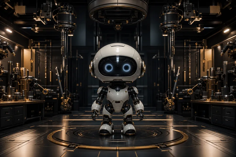 Small Cute Robot In Workshop Robots Wallpaper 3 4K 13