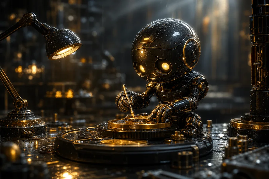 Small Cute Robot In Workshop Robots Wallpaper 3 4K 3