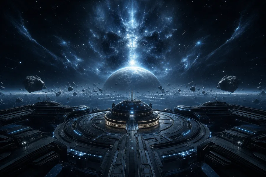 Spaceship Near Saturn Rings Space Wallpaper 6 4K 3