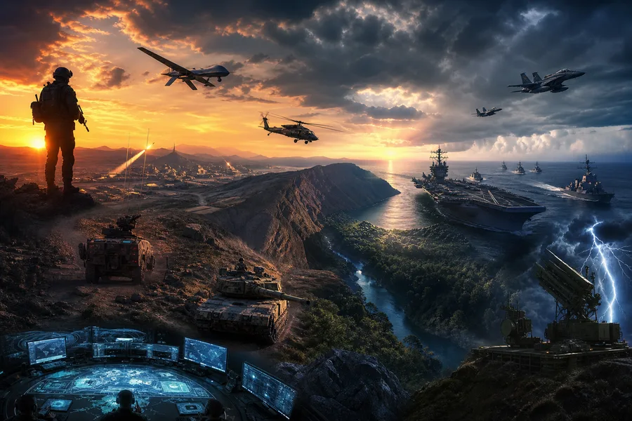 Special Forces Silhouette At Sunset Military Wallpaper 3 4K 2