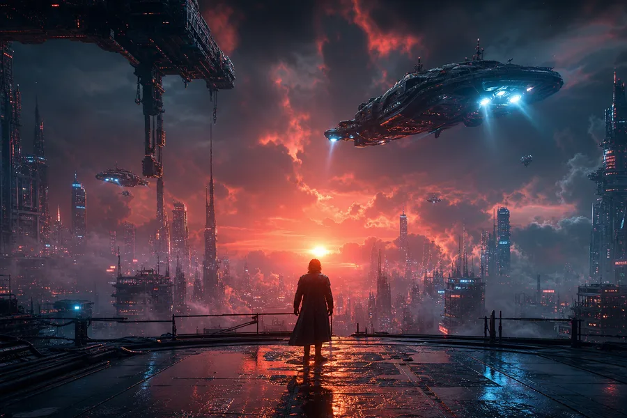 Thriller Style Abandoned Futuristic Corridor Movie Wallpaper 9 4K