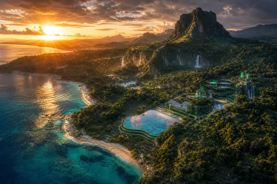 Tropical Beach Sunset Nature Wallpaper 5 4K 7