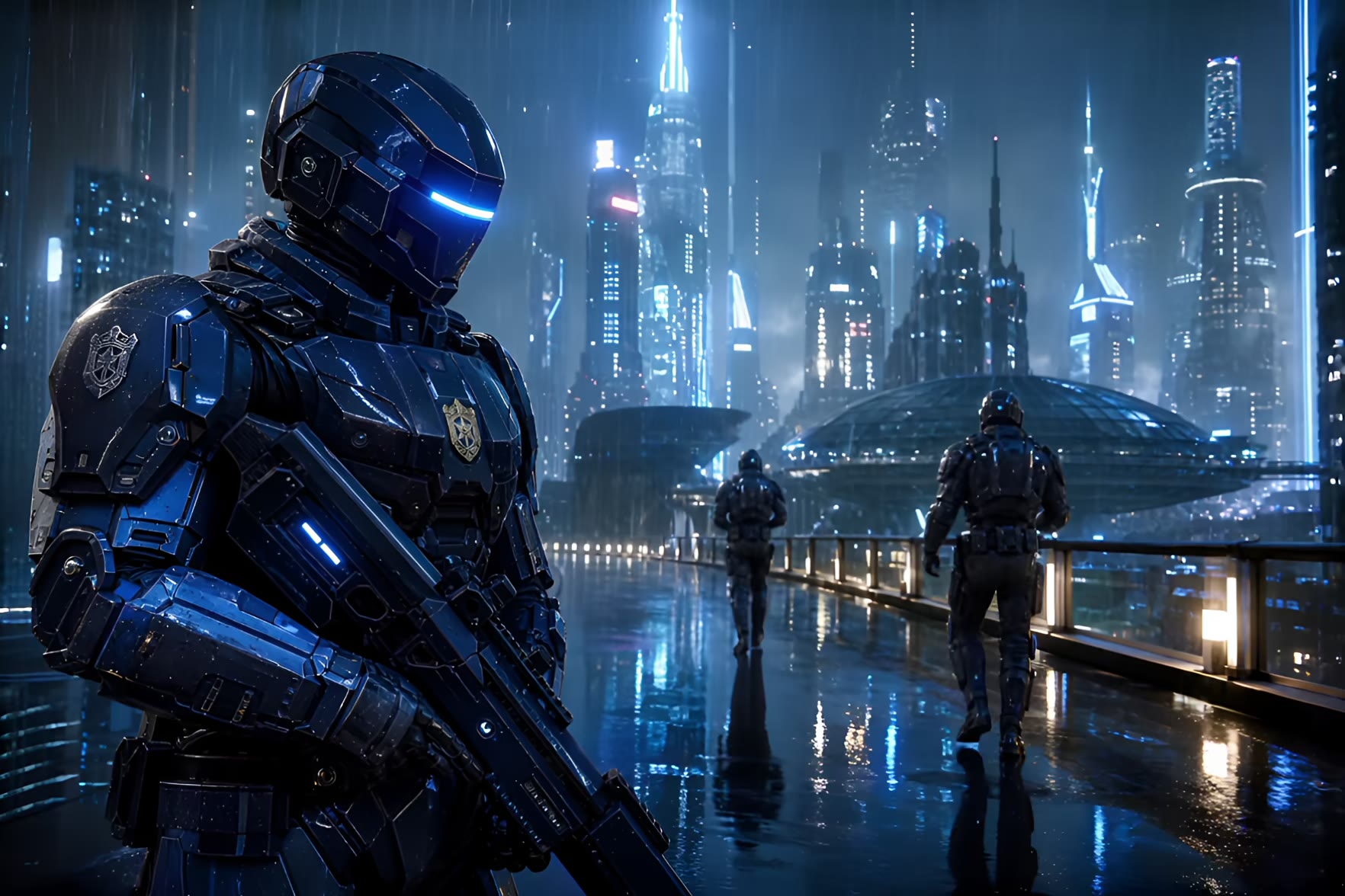 Police Robots in the City Video